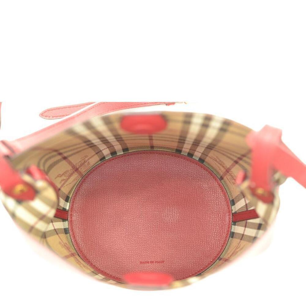 Burberry Leather Hobo Shoulder Bag Red - Picture 5 of 9
